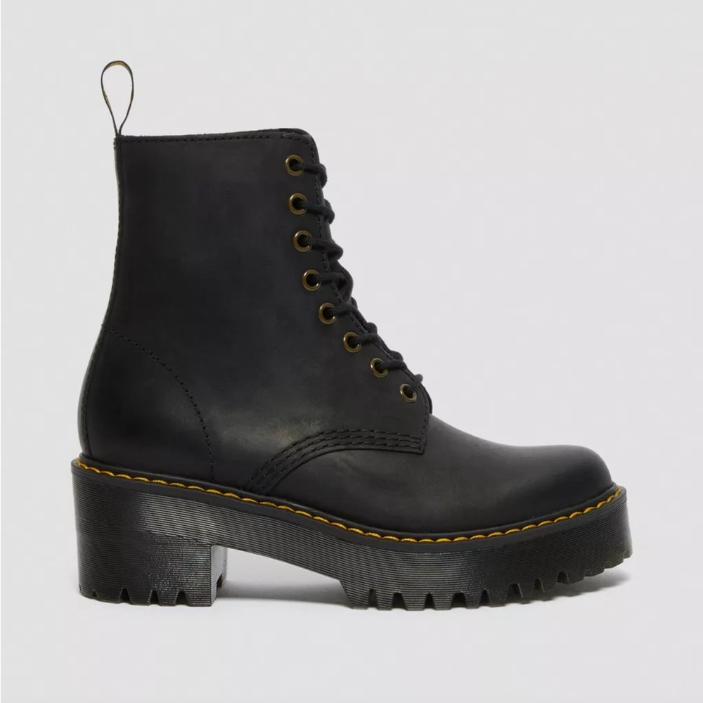 Dr Martens | Shriver Hi Women’s Wyoming Leather Heeled Boots, Size W 7